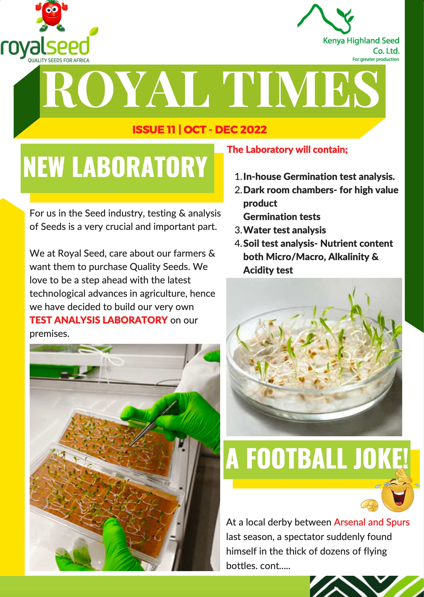 Royal Seeds Newsletter the Royal Times Issue Eleven