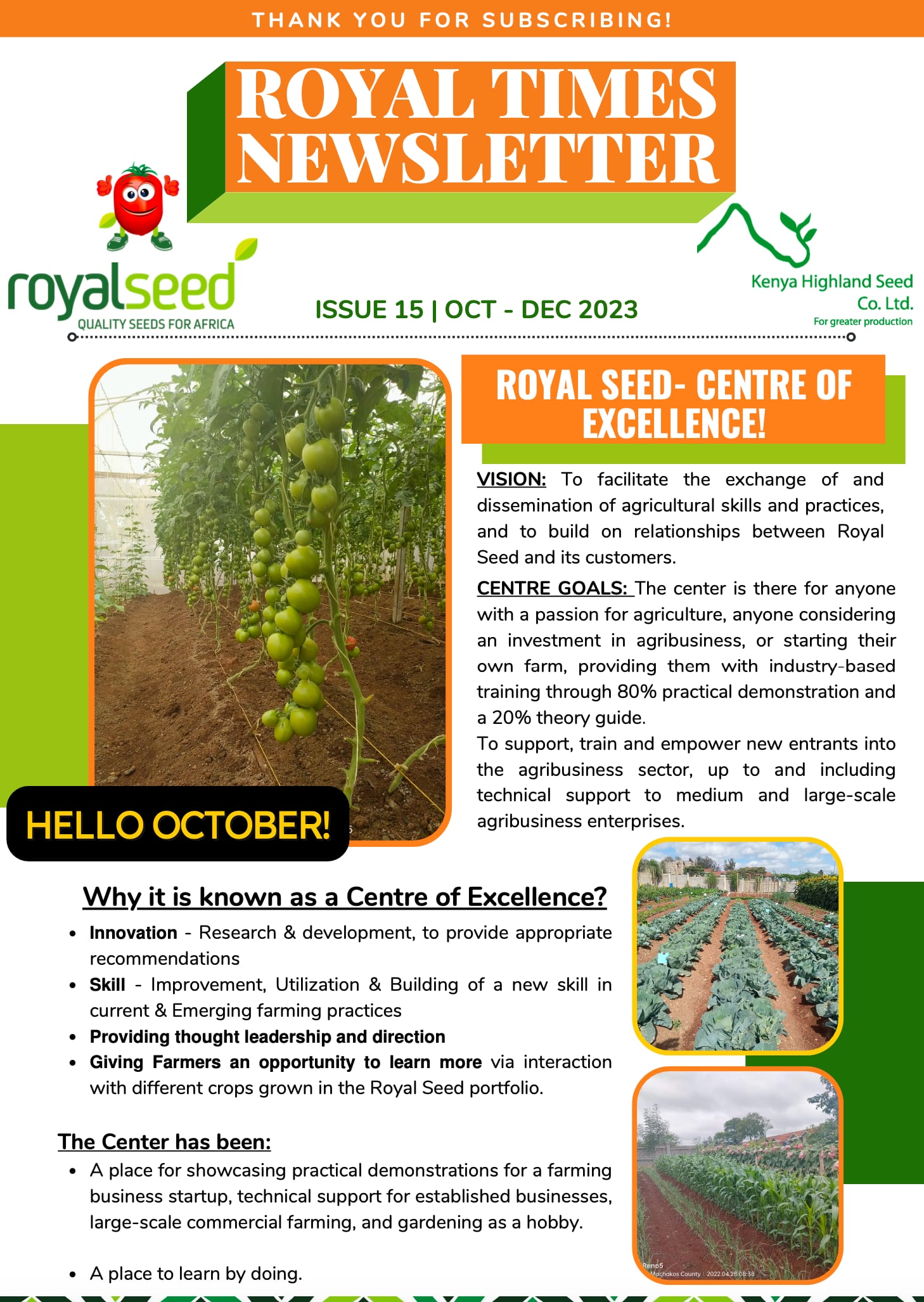 Royal Seeds Newsletter the Royal Times Issue fourteen