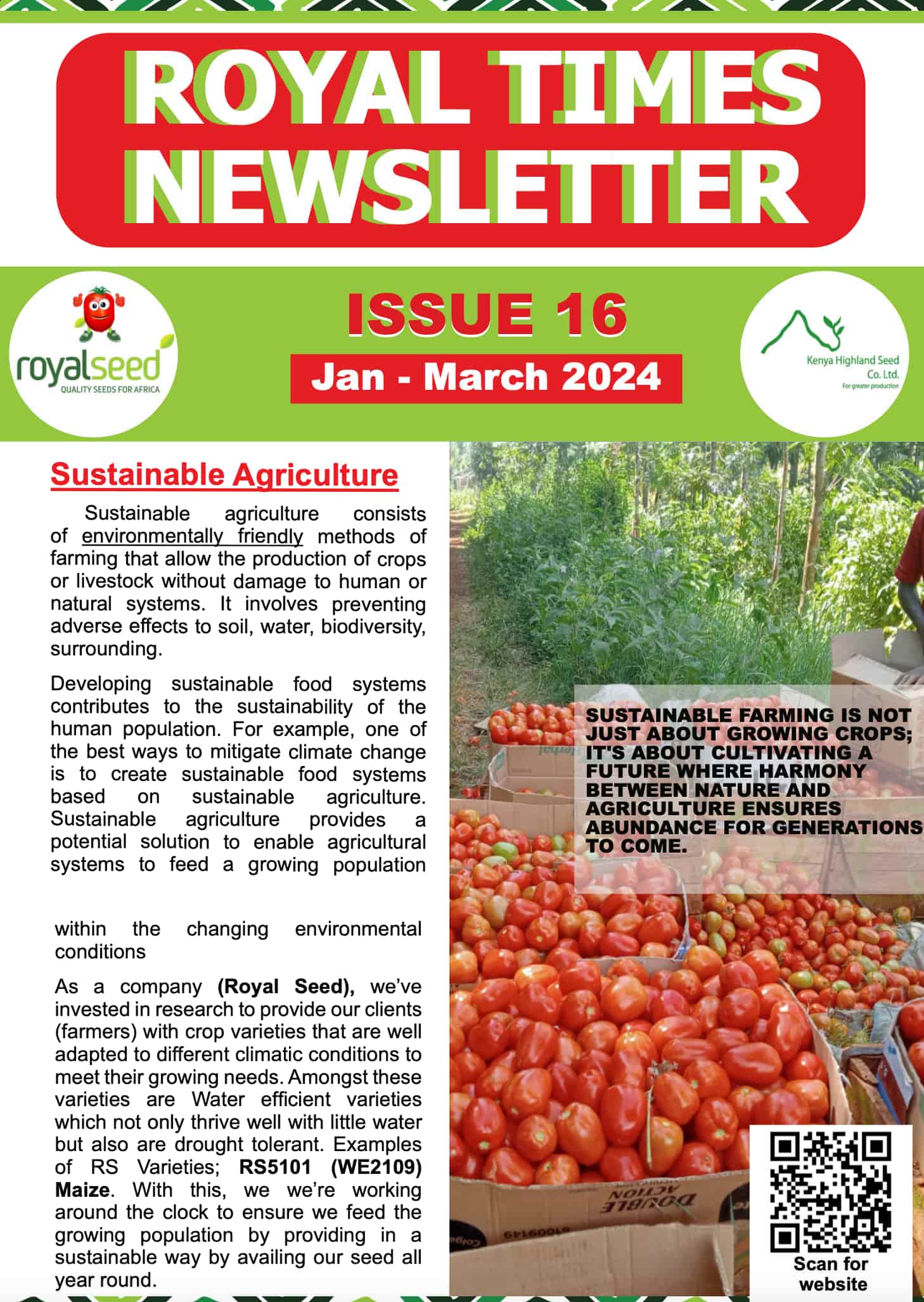 Royal Seeds Newsletter the Royal Times Issue Fifteen