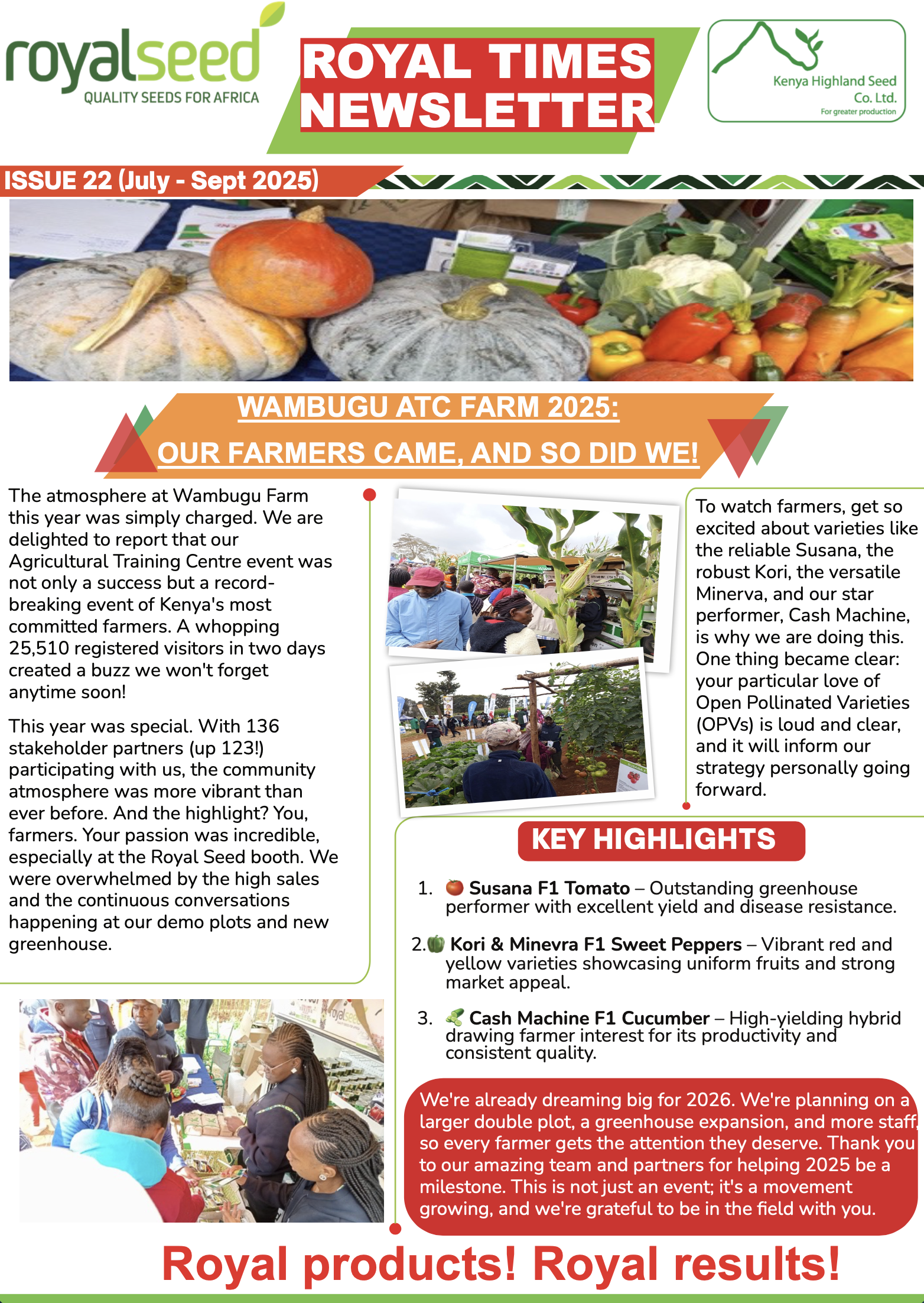 Royal Seeds Newsletter the Royal Times Issue twenty