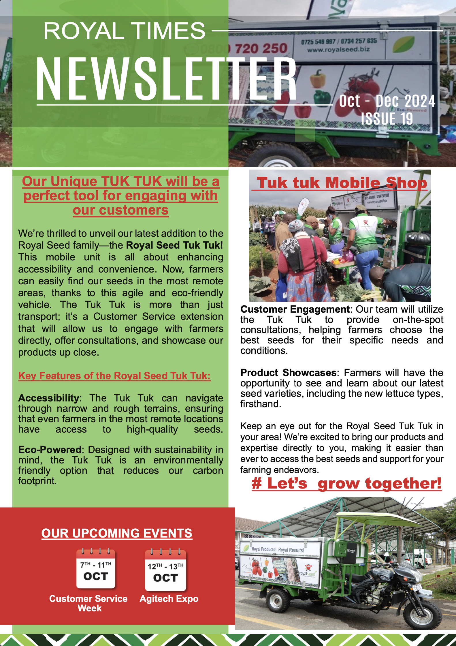 Royal Seeds Newsletter the Royal Times Issue nineteen