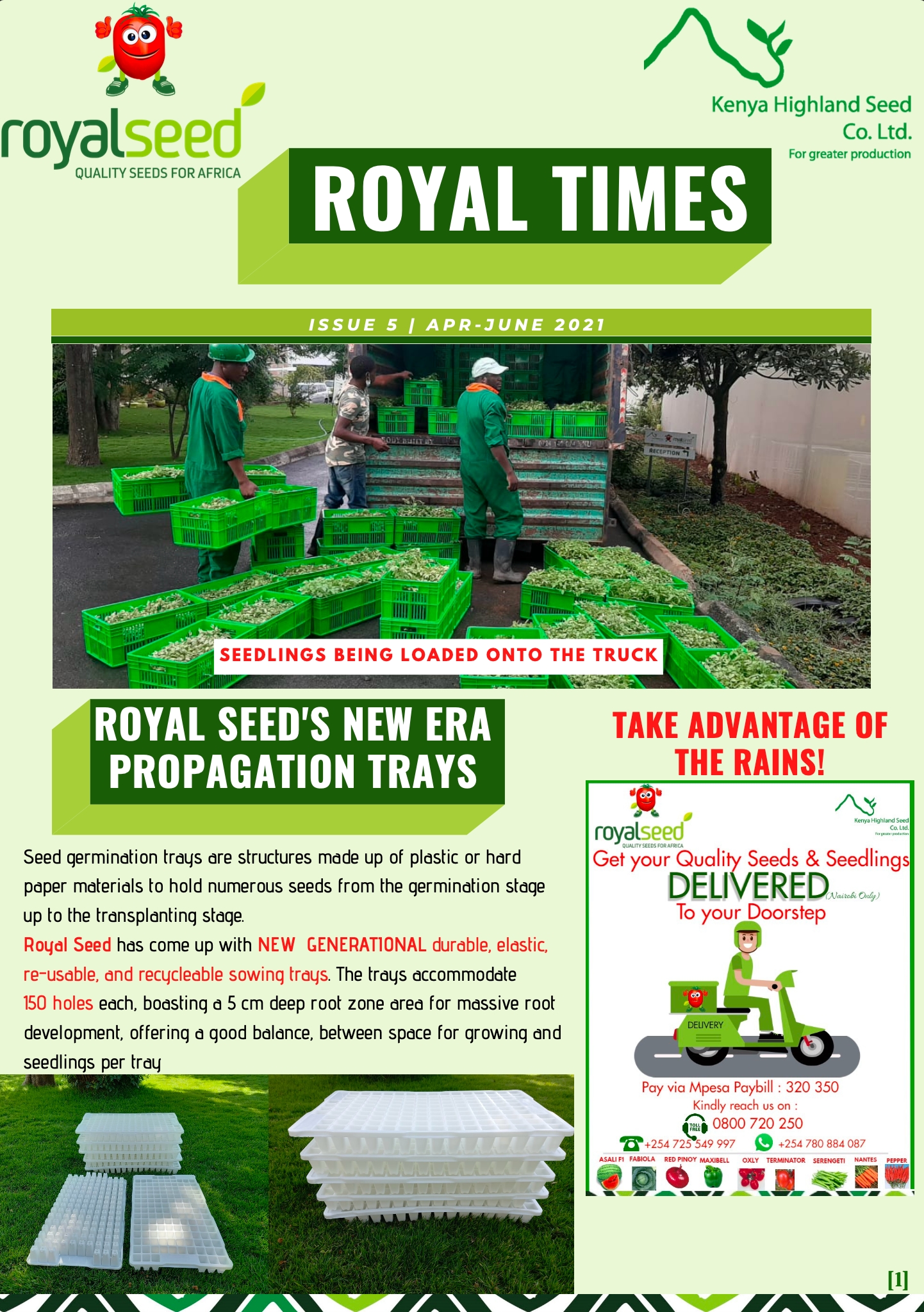 Royal Seeds Newsletter the Royal Times Issue five