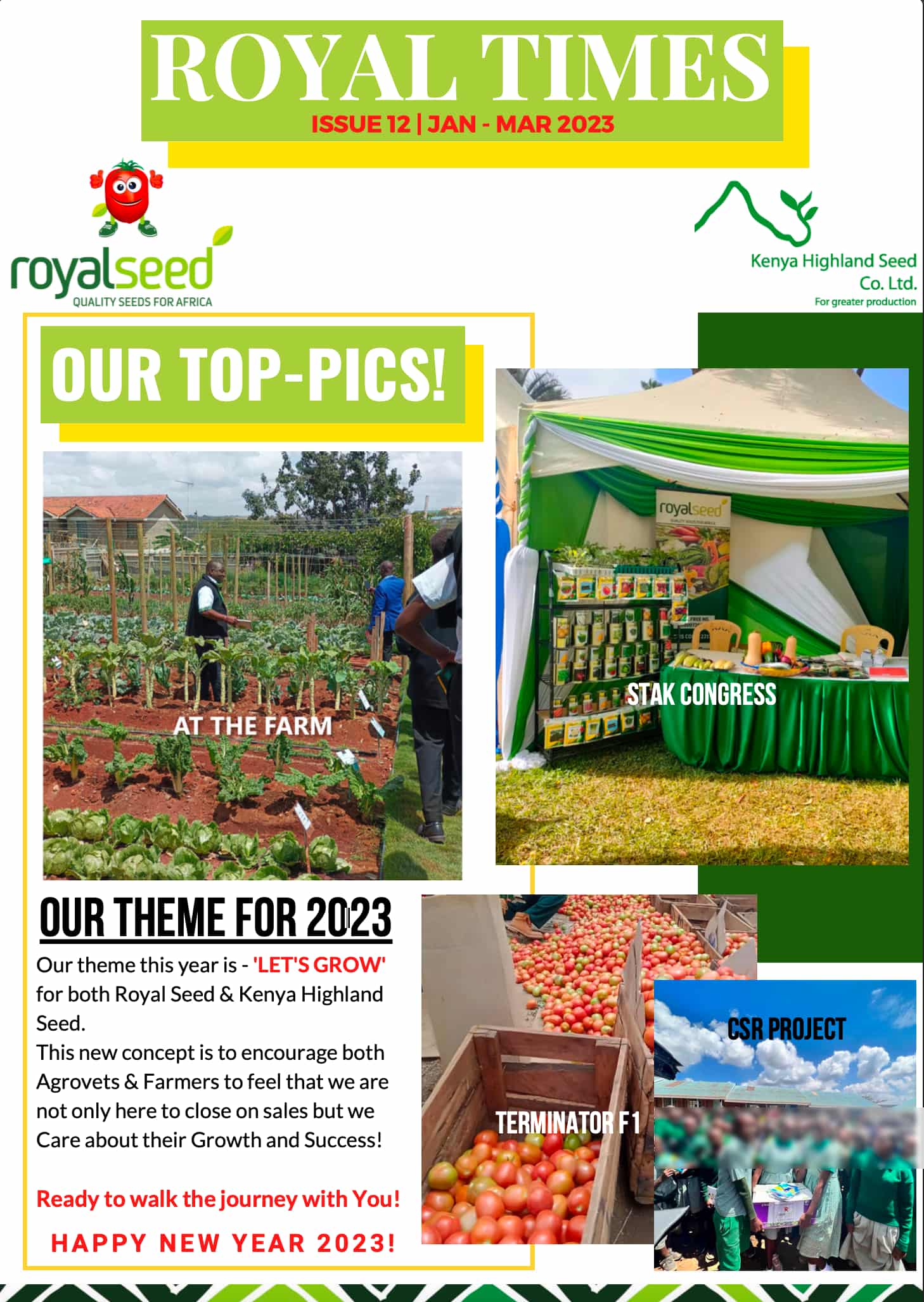 Royal Seeds Newsletter the Royal Times Issue Twelve